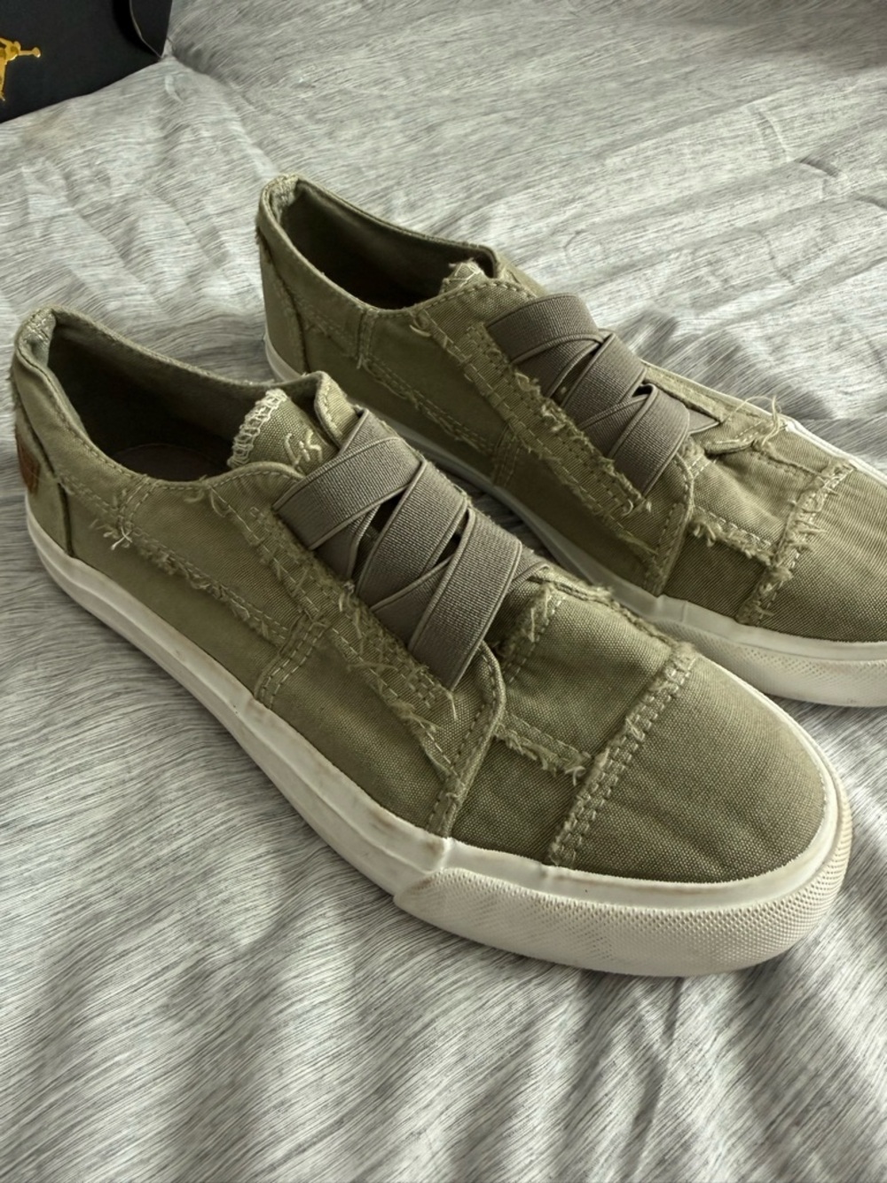 Women’s Olive Green Slip-On Canvas Loafers